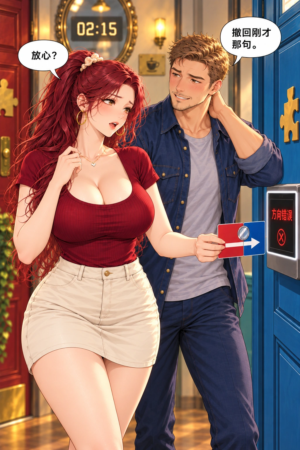 先别松手漫画画面：方向错误后他承认自己的判断也太急