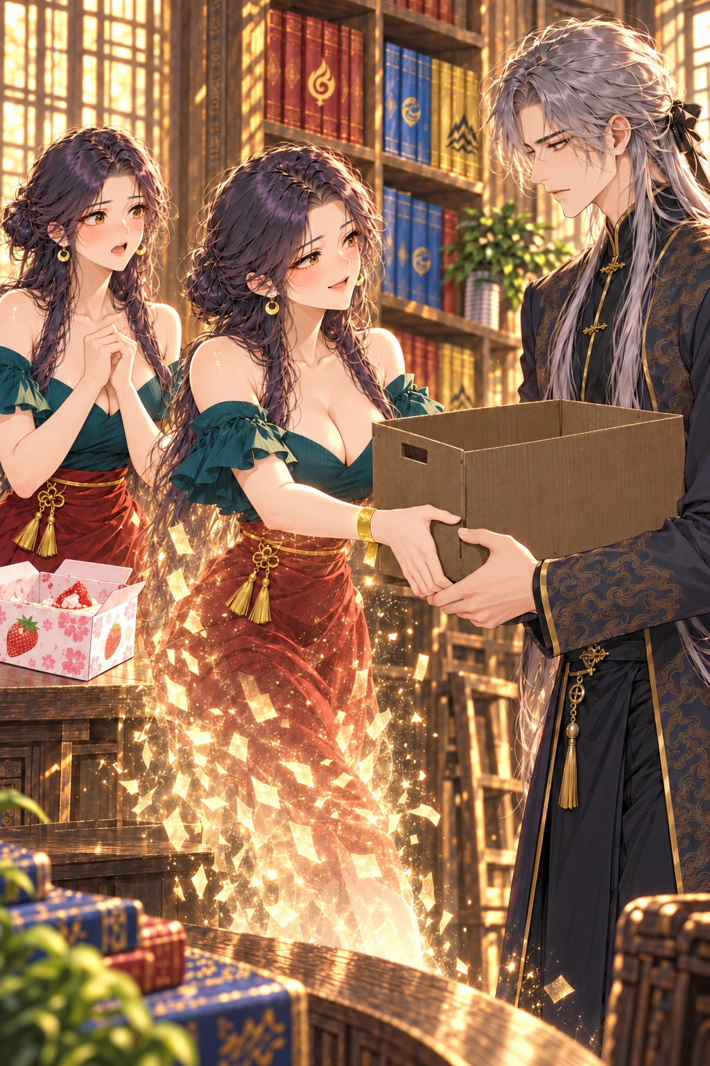 分身比我先下班？漫画画面：《分身比我先下班？》：分身亲手交空箱后消散，规则兑现