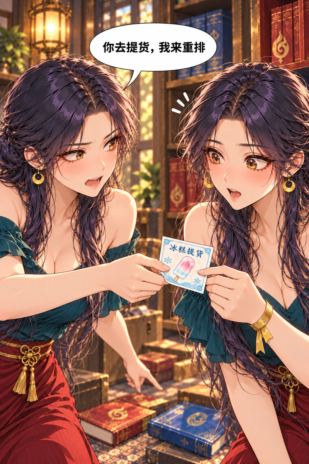 分身比我先下班？漫画画面：《分身比我先下班？》：本体决定把券给分身、自己负责补错