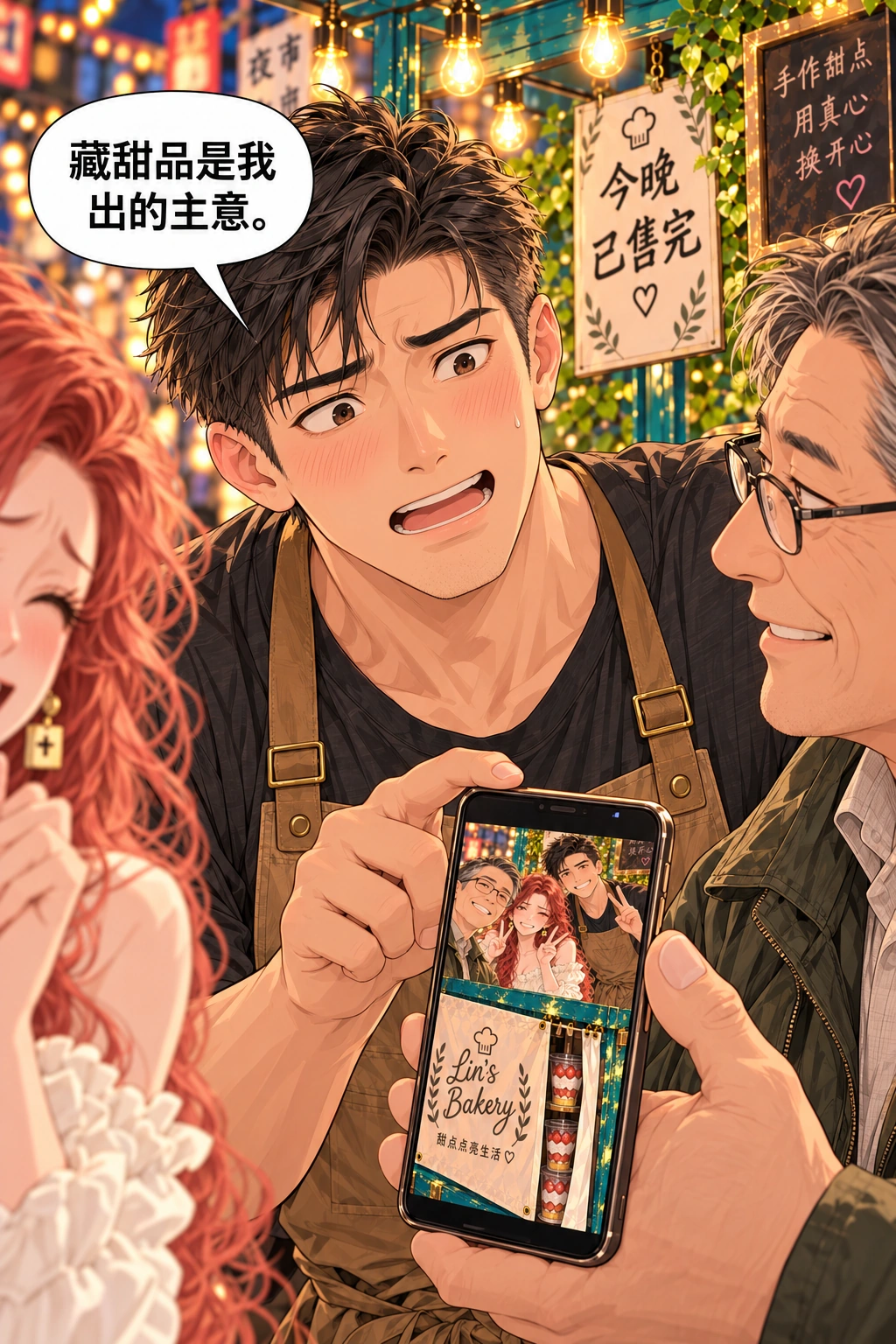 这张别发家里！漫画画面：《这张别发家里！》：周予承担自己参与造假的责任，父亲还未说教