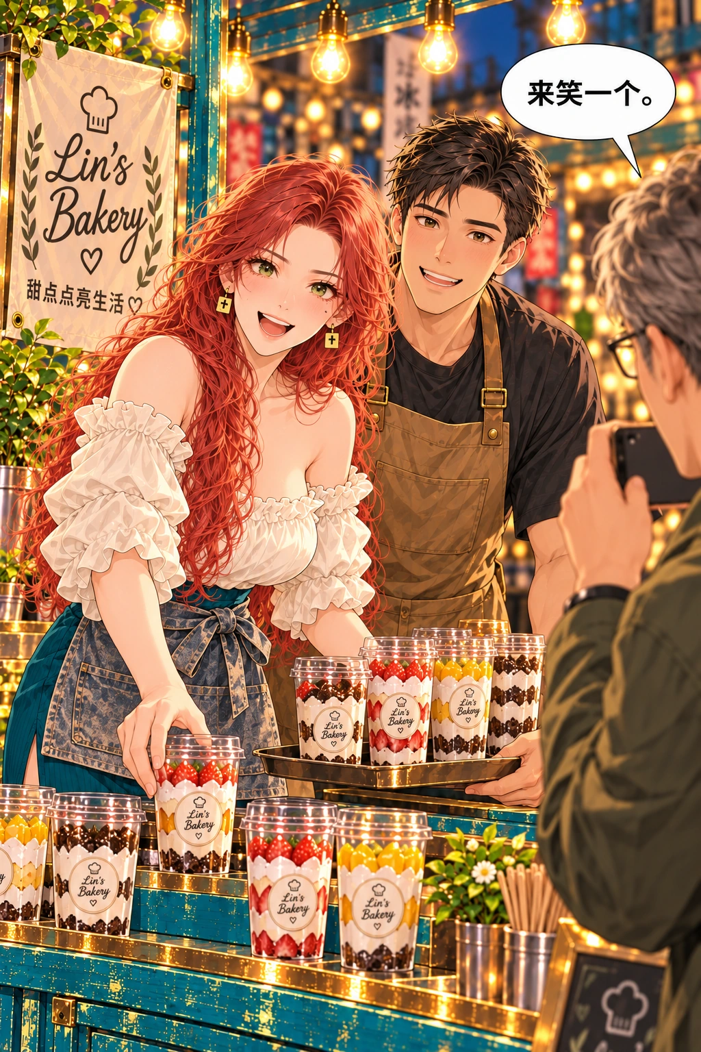 这张别发家里！漫画画面：《这张别发家里！》：新的照片接受摊位未售完但仍继续经营