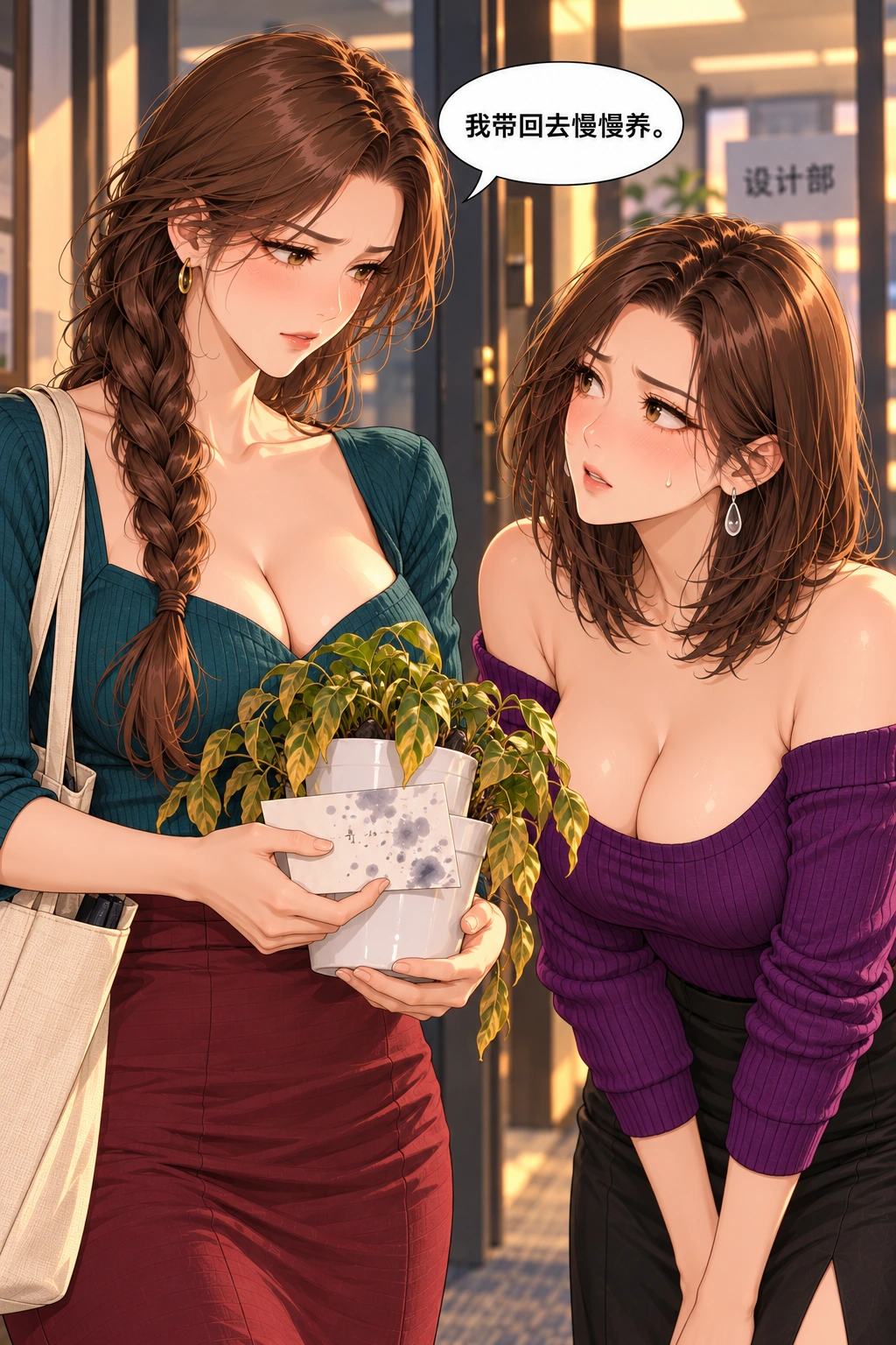 这盆先别浇漫画画面：《这盆先别浇》：林姐愿带回真实植物，关系保留但失误可见
