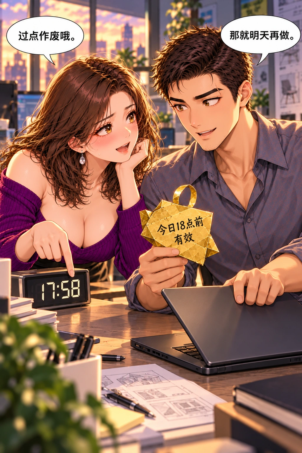 别把奖扔了漫画画面:《别把奖扔了》:他用行动选择不再为非急任务继续加班
