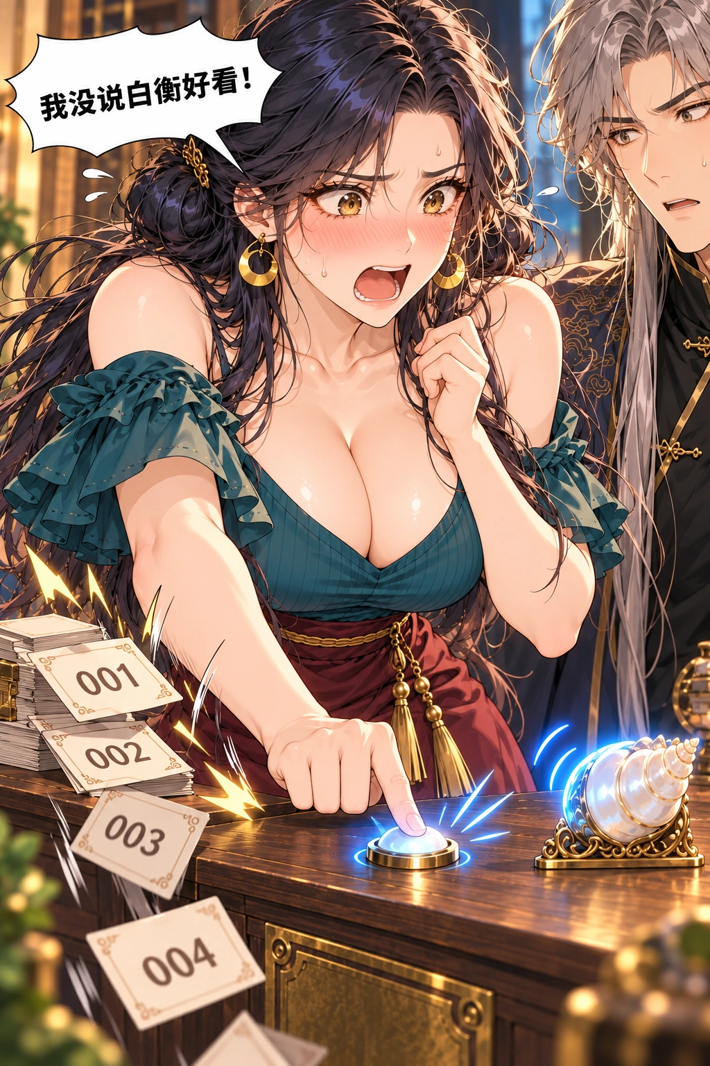 这句别播漫画画面：云舒大脑空白，只想着第一时间覆盖掉刚播出去的夸奖内容