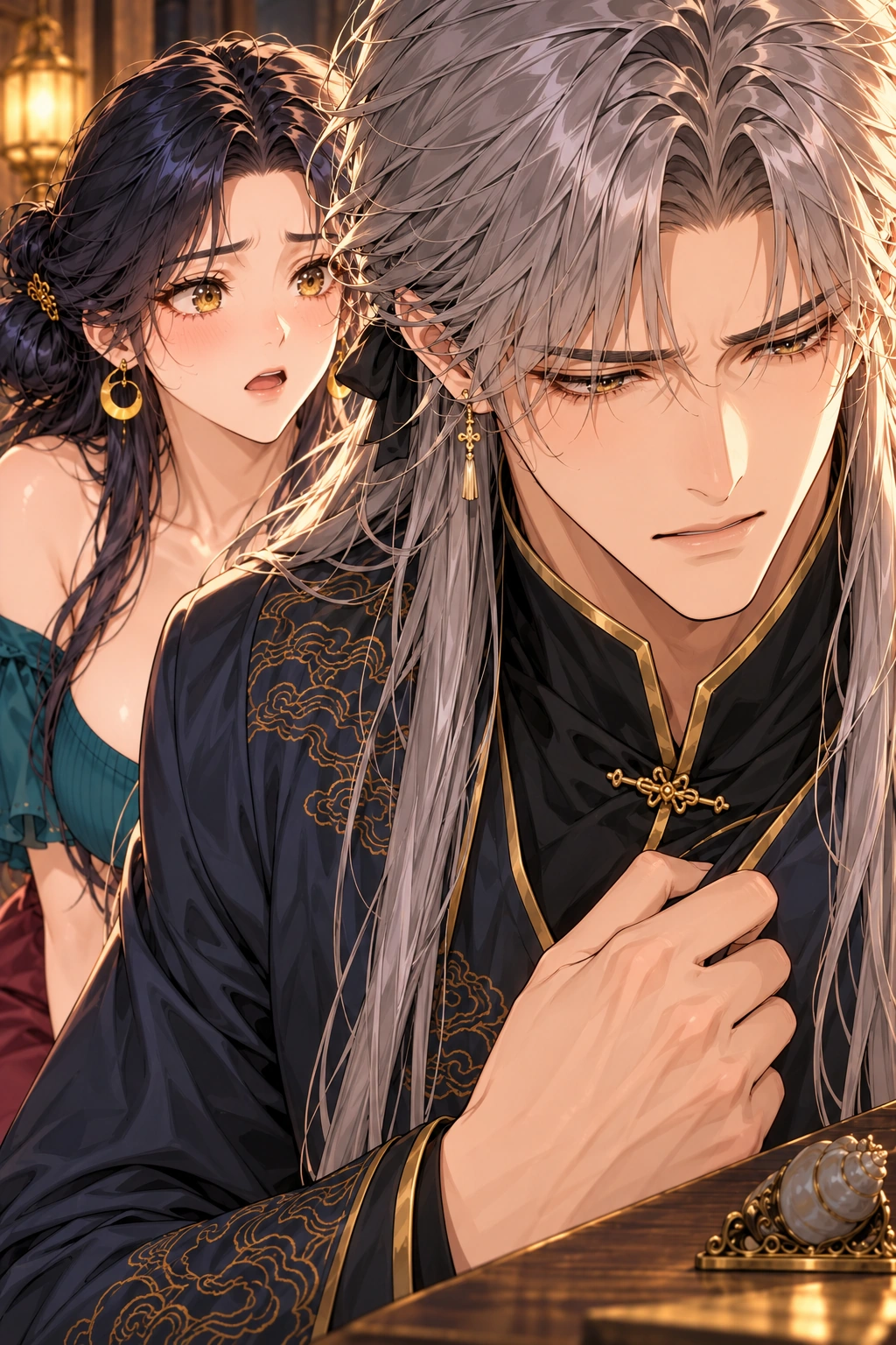 这句别播漫画画面：白衡听到那句大声的公开否认，误以为云舒完全不想承认对自己的正向评价，当众撇清关系