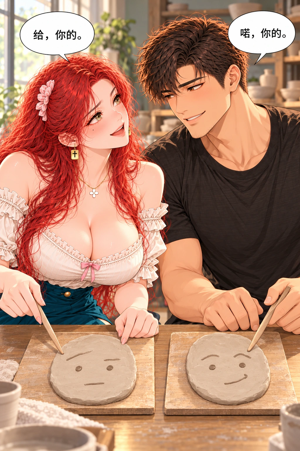 你把我改没了漫画画面：《你把我改没了》：初稿两块已有不同神态，作者和位置固定可追踪。