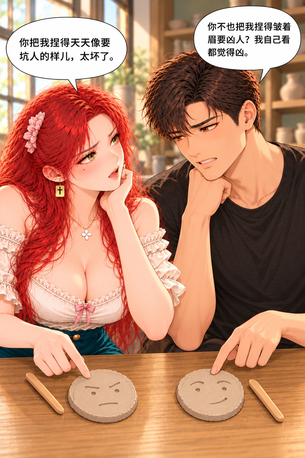 你把我改没了漫画画面：《你把我改没了》：都在意自己像的小特点，但还没有修改权限。