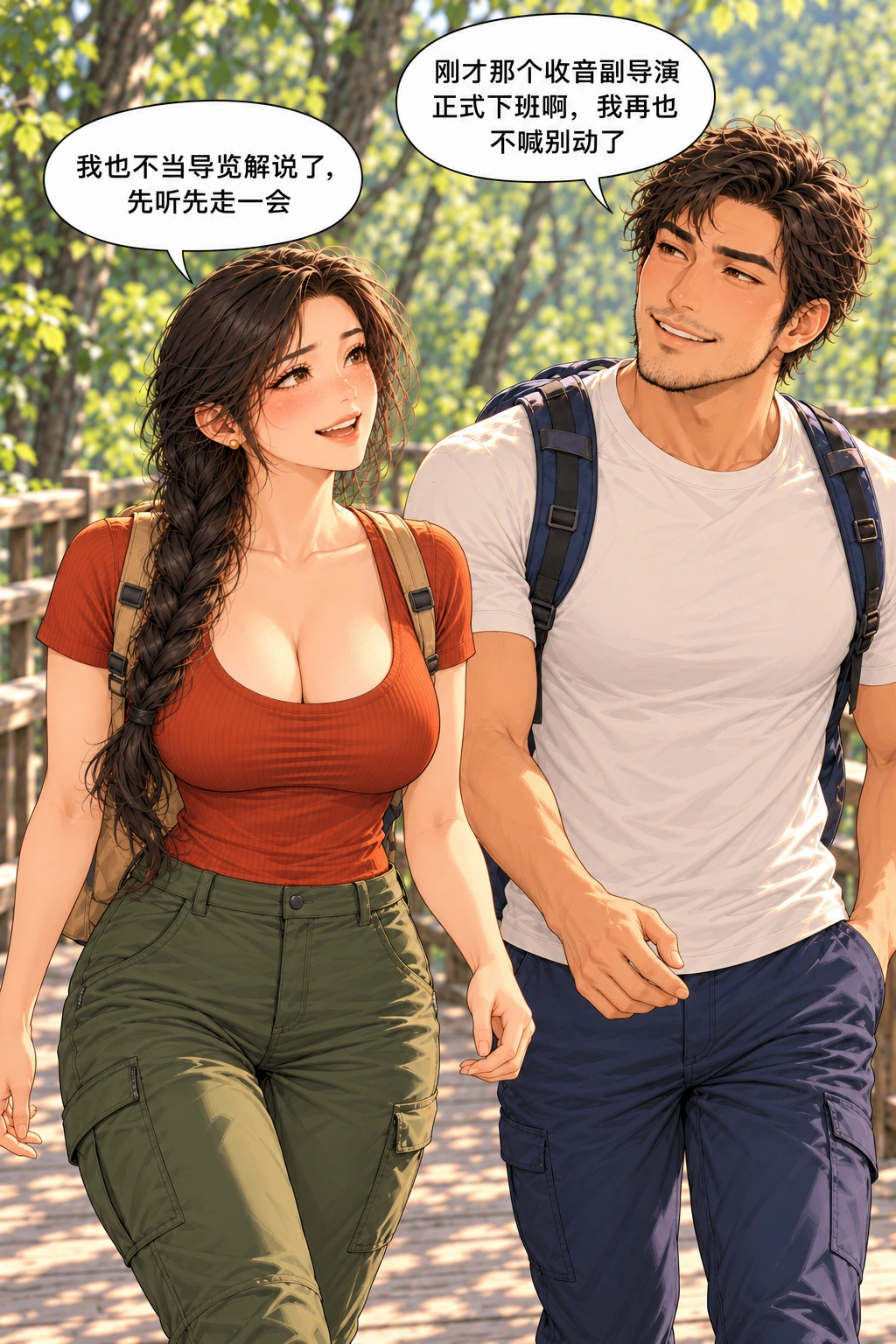 风还没轮到说话漫画画面：《风还没轮到说话》：收音导演下班/先听先走的口头回扣，由真实空手步行兑现。