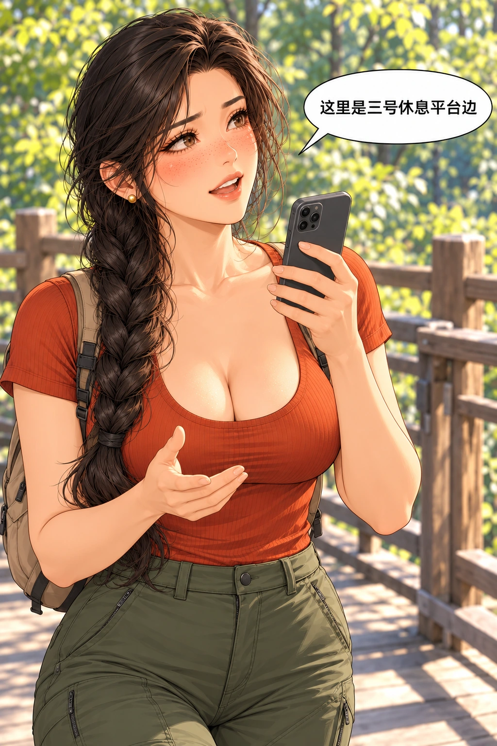 风还没轮到说话漫画画面：《风还没轮到说话》：介绍给记录添了位置，也把她自己的声音收了进去。