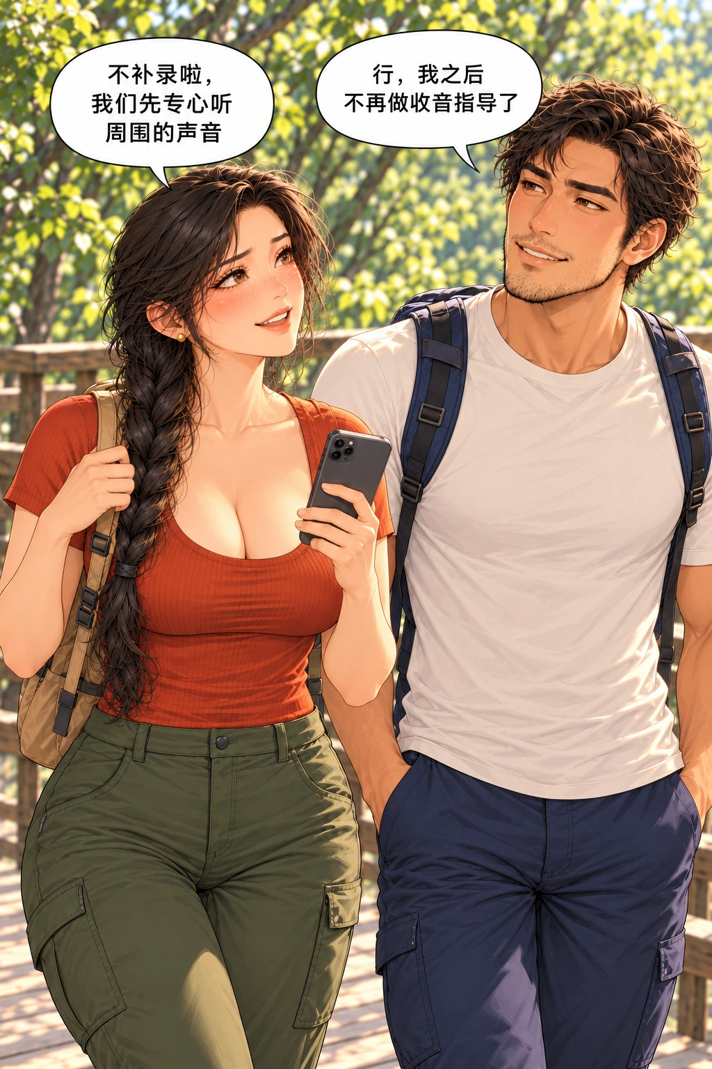 风还没轮到说话漫画画面：《风还没轮到说话》：她主动放弃补录，他也明确停止指导，双方改选有各自责任。