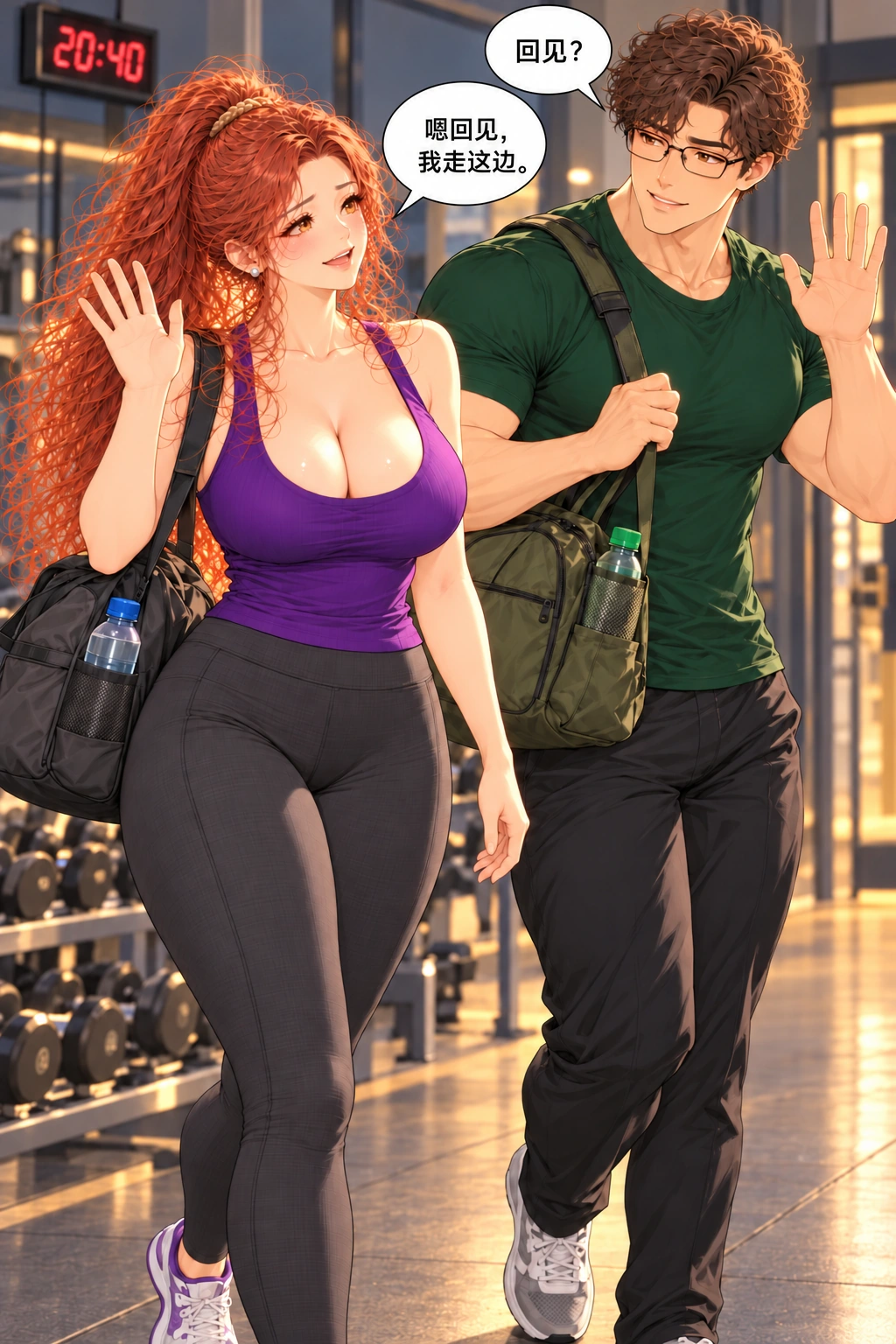 说走又没走漫画画面：《说走又没走》：双方本可此刻离店，开始告别但各有想分享的事。
