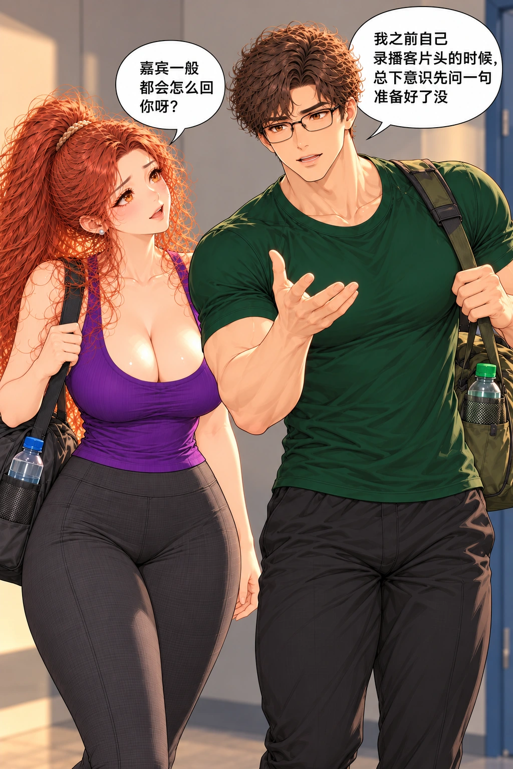 说走又没走漫画画面：《说走又没走》：陆闻也拿自己的小糗事作回应，女主先对故事作一个自然推测。