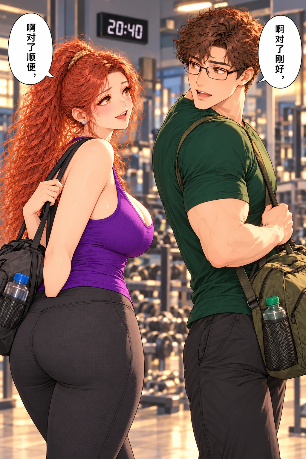 说走又没走漫画画面：《说走又没走》：两人都以顺便开话，又主动停住本来可以完成的离开。