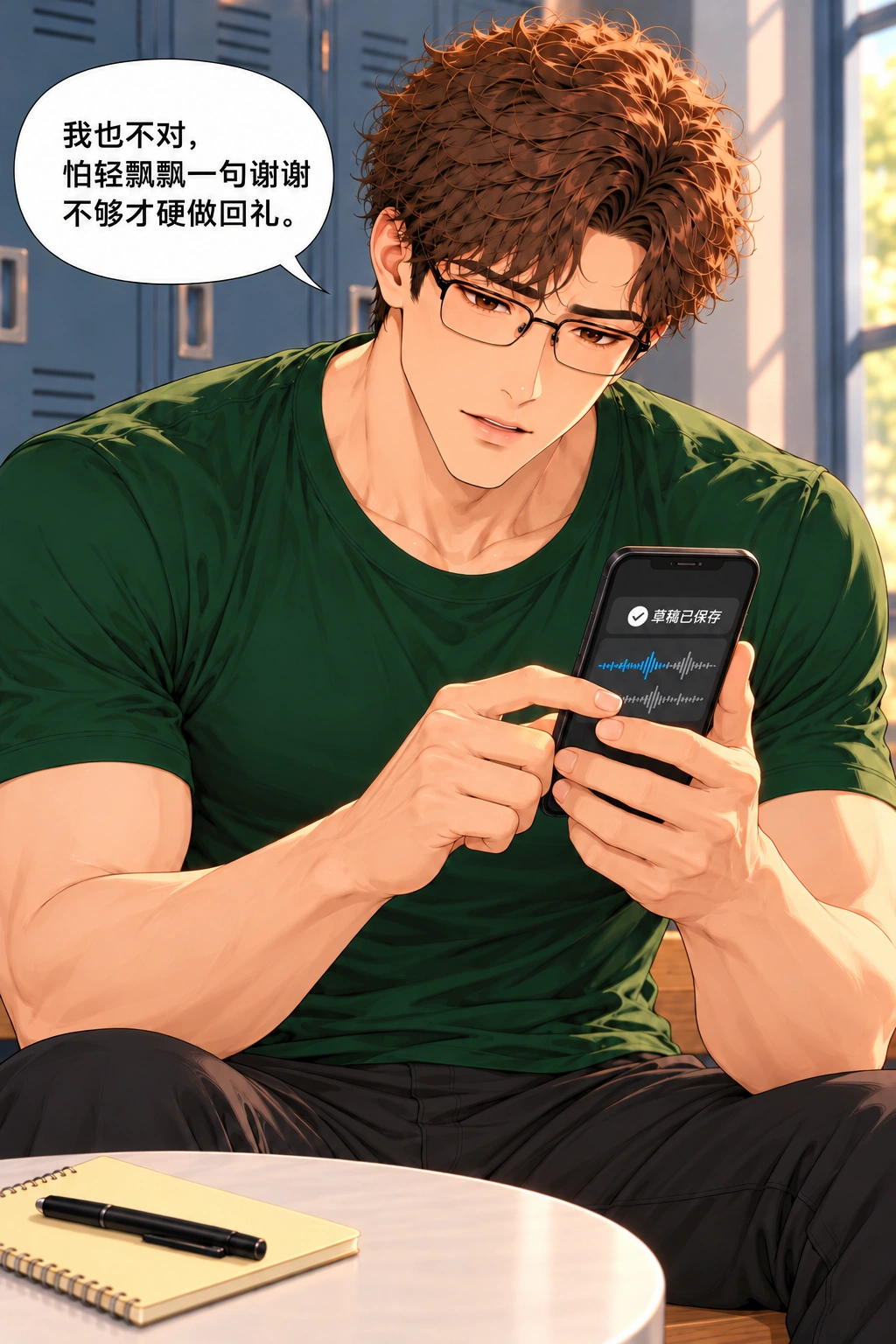 两位甲方先下班漫画画面:《两位甲方先下班》:陆闻保存仍未完成的草稿,独立停止赶回礼,不毁稿也不许诺补交