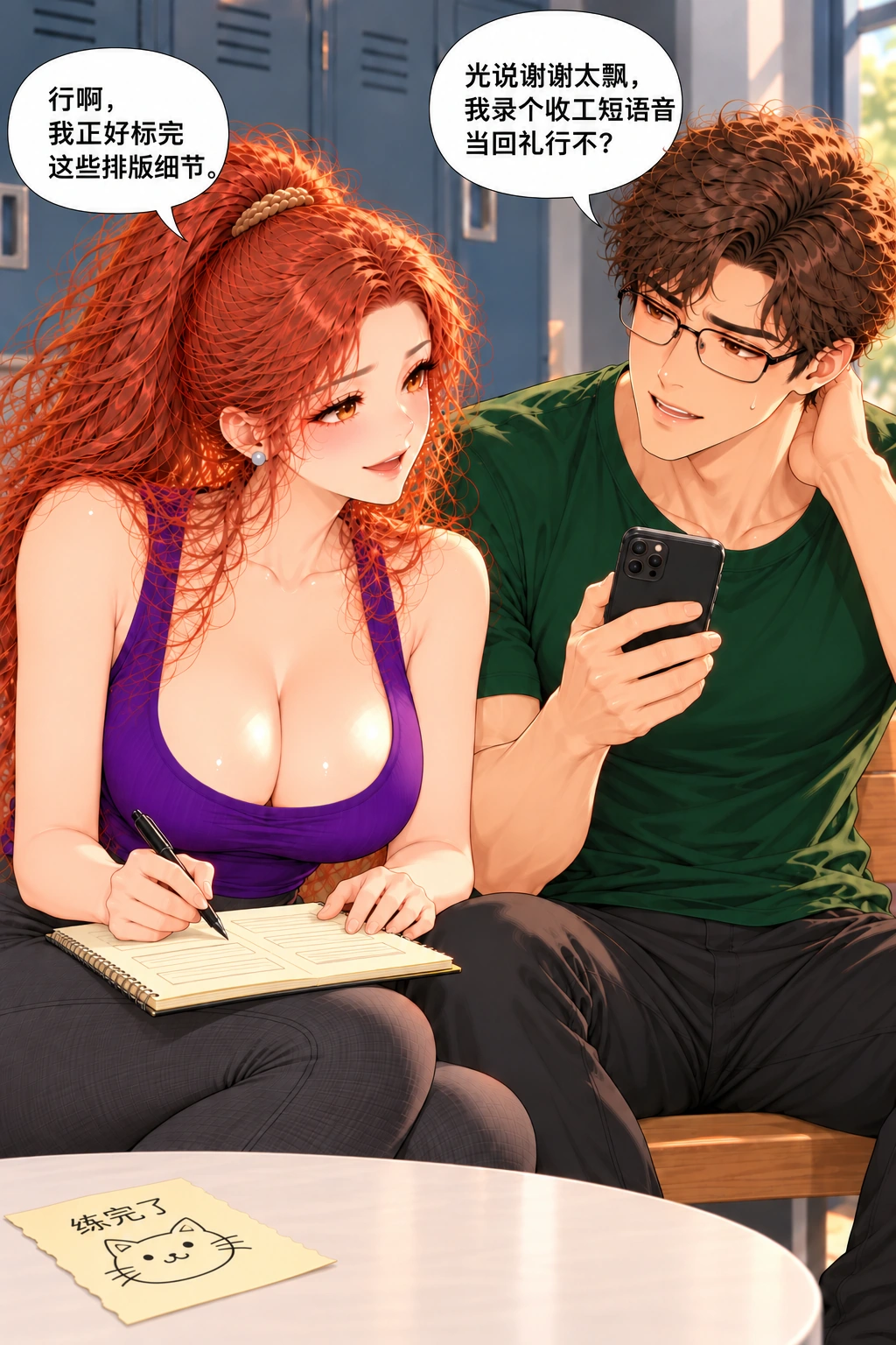 两位甲方先下班漫画画面:《两位甲方先下班》:一句谢谢被自发加成专业回礼,双方进入互相追加的小交换