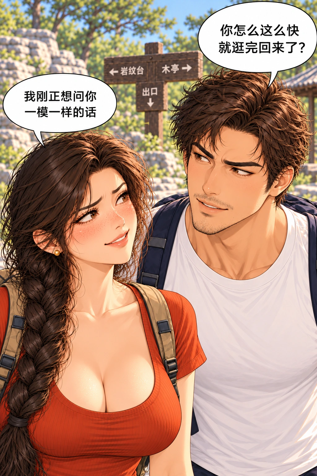 空着的半句话漫画画面:《空着的半句话》:不是数纹理考题,而是双方都早回的可见反差令假洒脱撑不住。