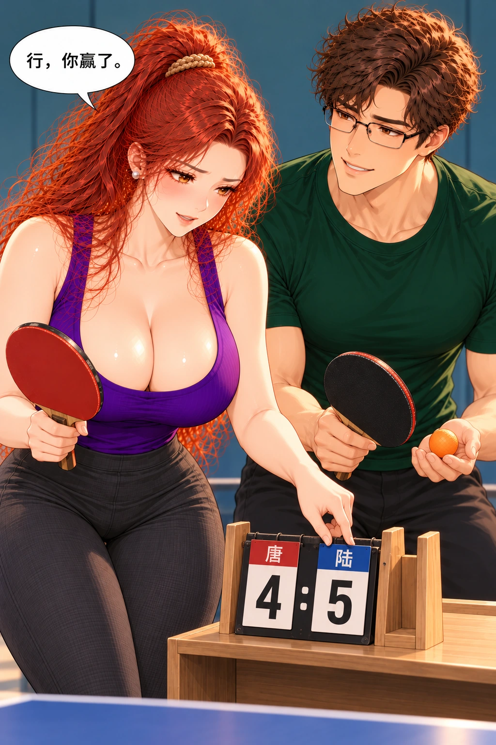 这分没排上漫画画面:《这分没排上》:女主想安排的胜局确实落空,亲手确认男主4:5胜