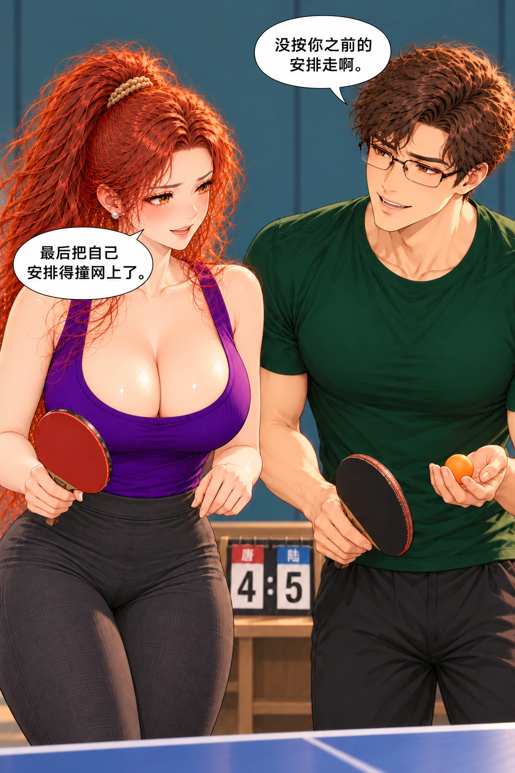 这分没排上漫画画面:《这分没排上》:关系多一点能真争、真输、互相调侃的轻松,未确认恋爱