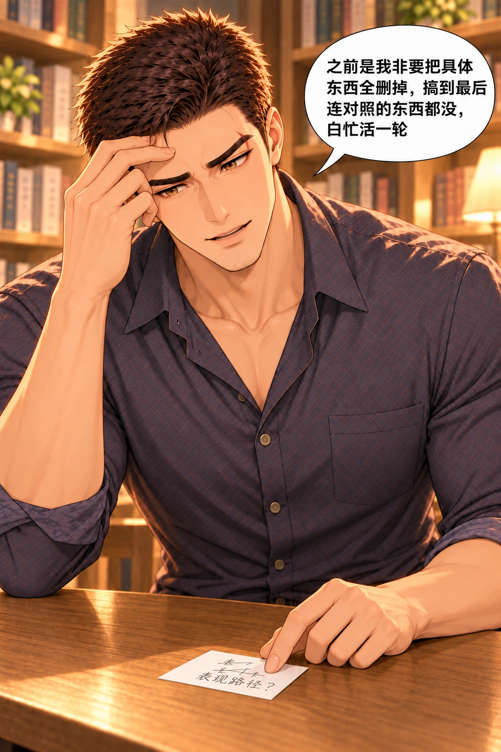 问题里没有花漫画画面:《问题里没有花》:他亲认自己的建议造成无对象空转,独立承担而非只做正确指导者。