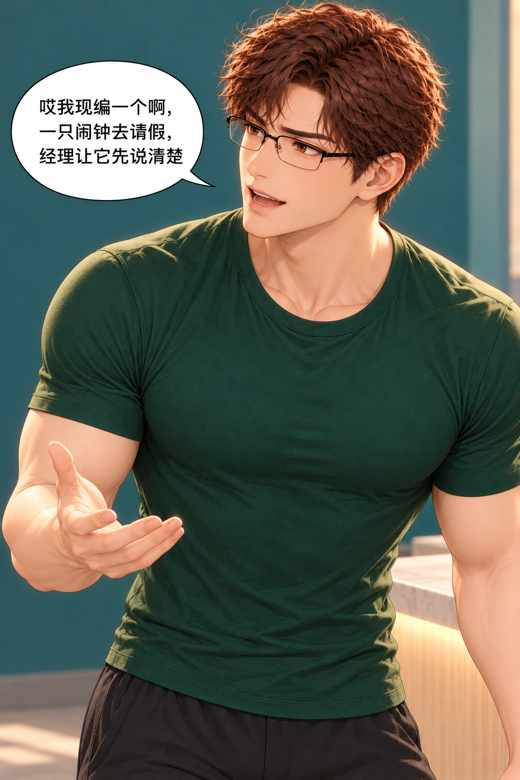 这张像在听课漫画画面：《这张像在听课》：为了让笑话能听懂，他把认真讲前提放到笑之前
