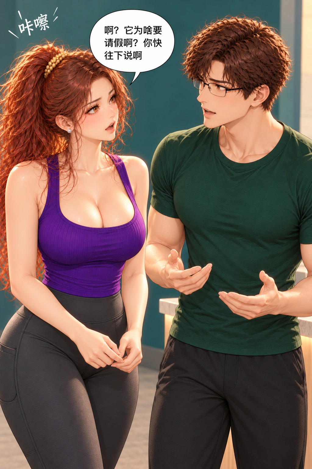这张像在听课漫画画面：《这张像在听课》：第一张实际拍成认真听讲，而非预想自然笑
