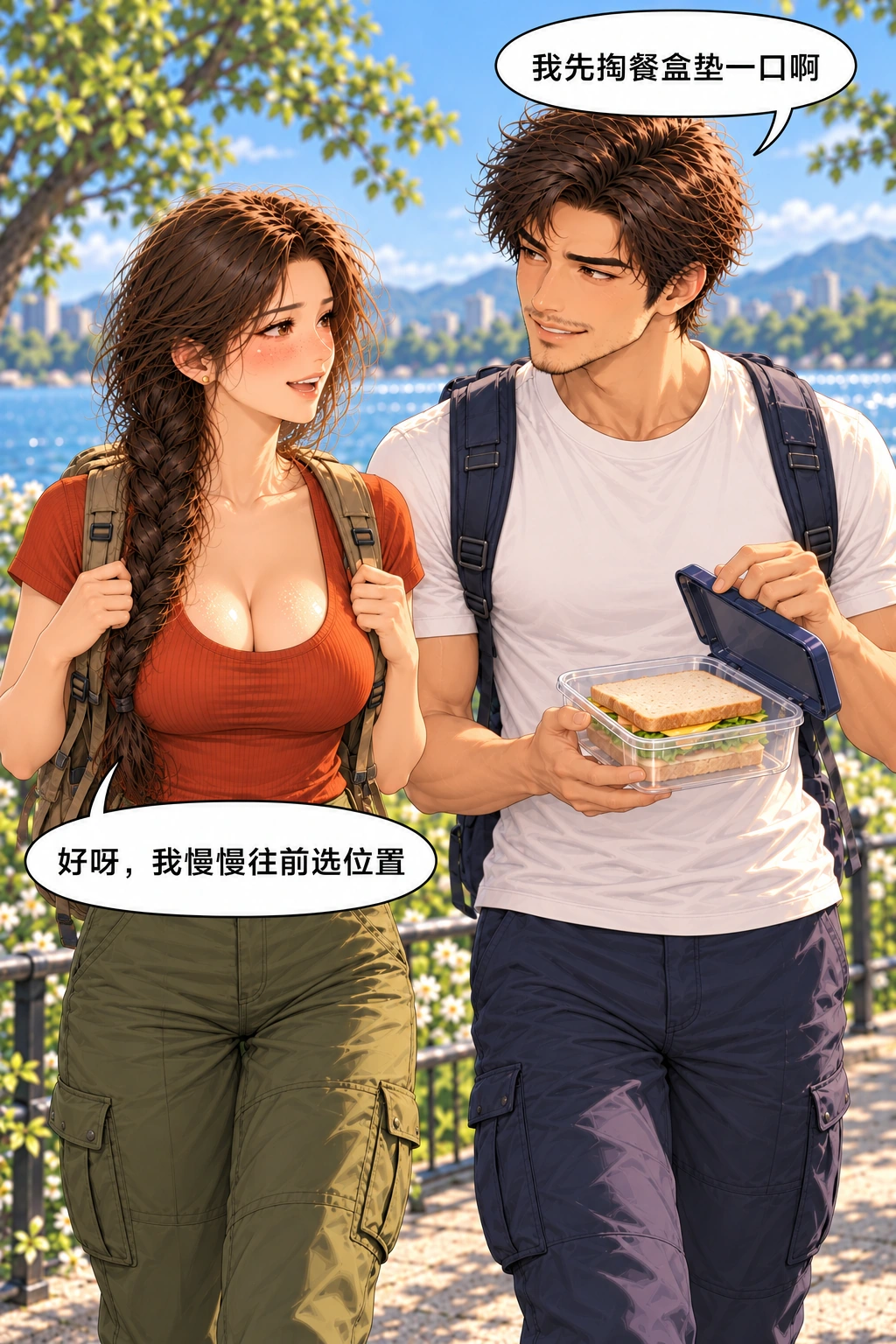 嘴先到终点漫画画面:《嘴先到终点》:提前吃得到女当面同意,最初一整份可见;不是偷偷或违反禁吃规则。